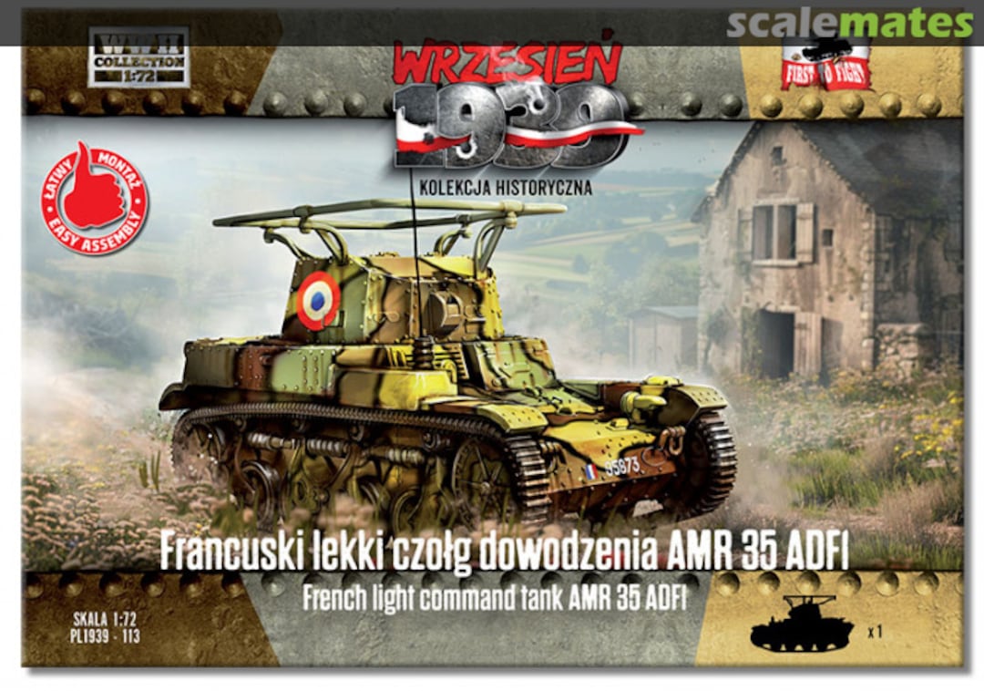 Boxart AMR 35 ADF1 light command tank PL1939-113 First to Fight