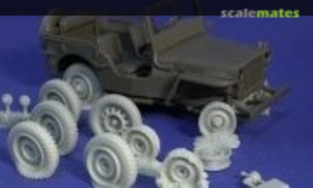 1:35 Blown & Burnt Out Jeep Tires (Resicast 35.2262) 35.2262