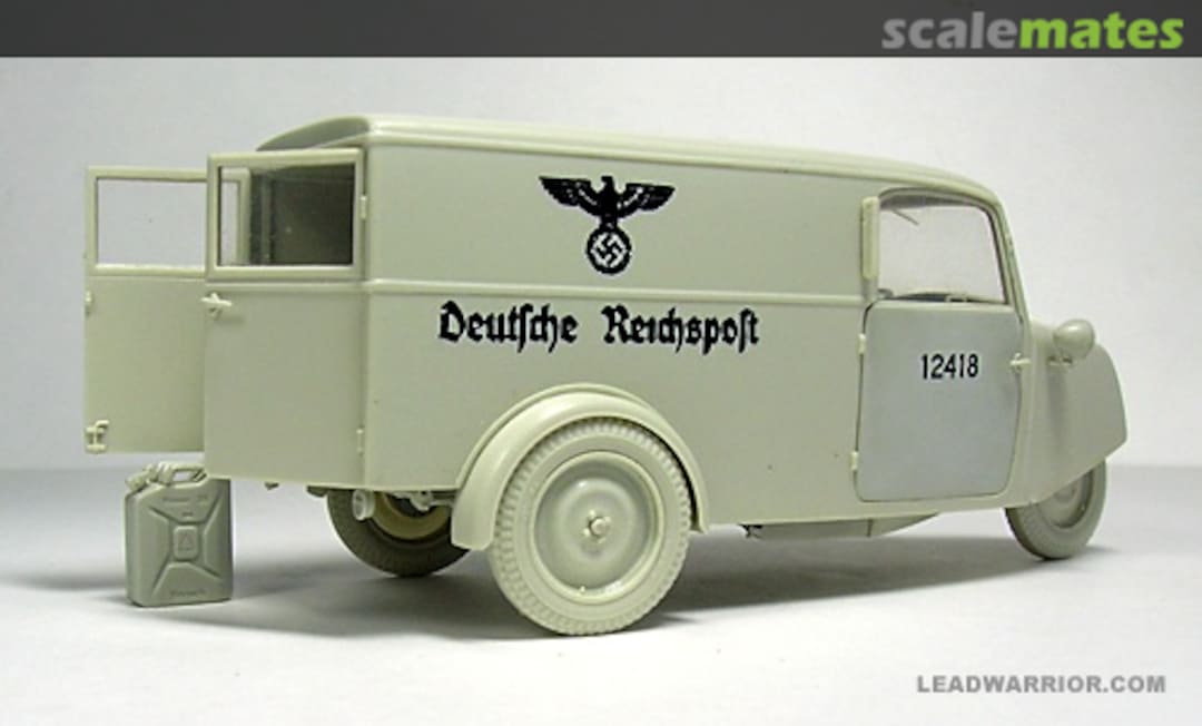 Boxart Borgward - Goliath F.400 Dreirad Lieferwagen mod.1938 LW 35212 Leadwarrior Boxart Borgward - Goliath F.400 Dreirad Lieferwagen mod.1938 LW 35212 Leadwarrior