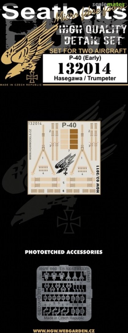 Boxart P-40 Kittyhawk (Early) - Seatbelts Set 132014 HGW Models Boxart P-40 Kittyhawk (Early) - Seatbelts Set 132014 HGW Models