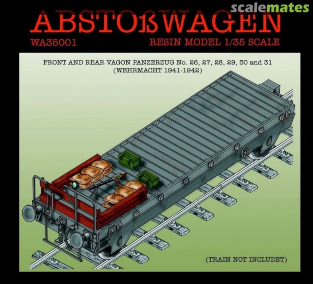 Boxart Abstoßwagen Front and rear wagon panzerzug No. 26, 27, 28, 29, 30, and 31 WA35001 Artillery models