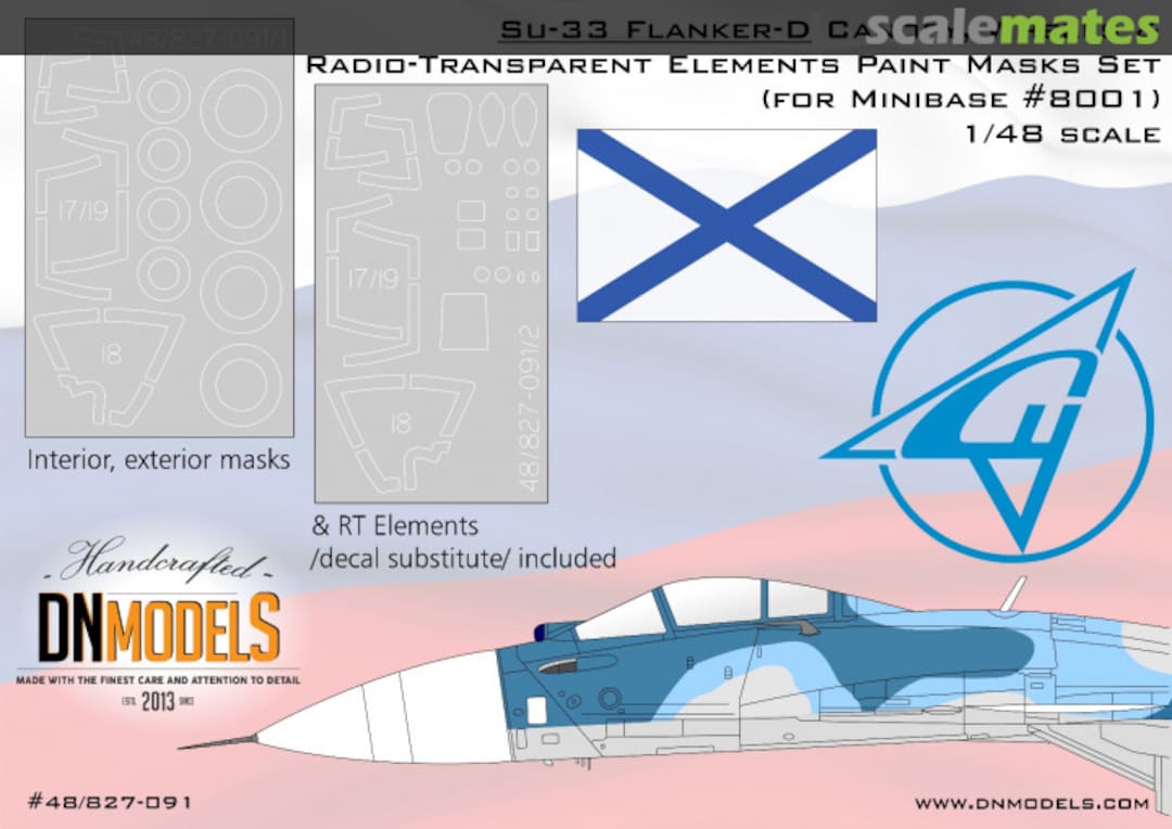 Boxart Su-33 Flanker-D - Canopy, Wheels & RT Elements Paint Masks 48/827-091 DN Models Boxart Su-33 Flanker-D - Canopy, Wheels & RT Elements Paint Masks 48/827-091 DN Models