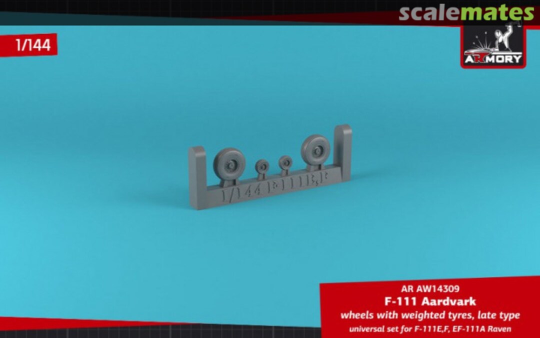 Boxart F-111E/F Aardvark / EF-111A Raven wheels w/ weighted tires AR AW14309 Armory