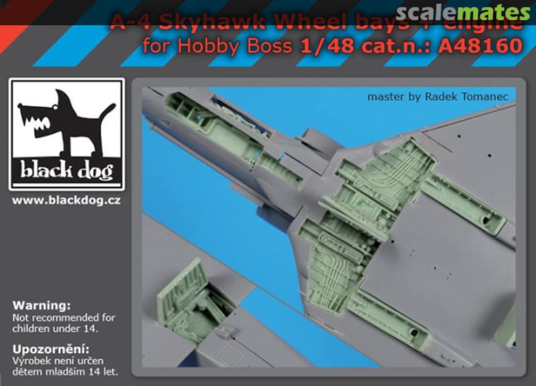Boxart A-4 Skyhawk wheel bays+ engine A48160 Black Dog Boxart A-4 Skyhawk wheel bays+ engine A48160 Black Dog