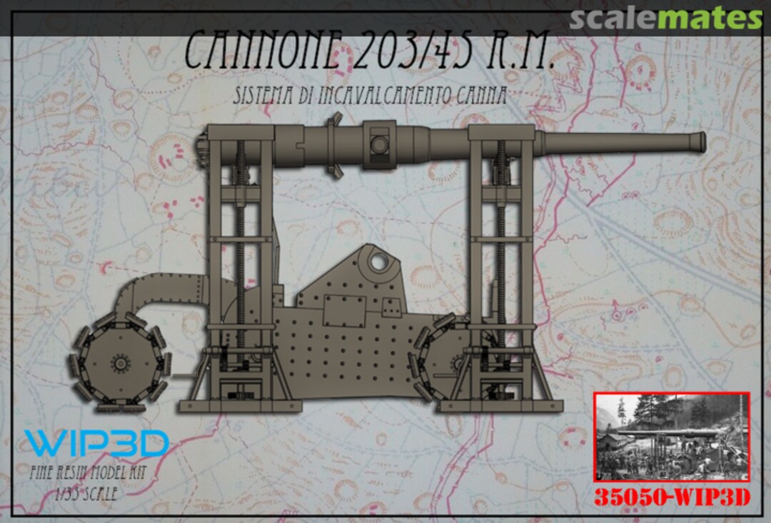 Boxart Cannone 203/45 R.M. Sistema Di Incavalcamento Canna 35050-WIP3D WIP3D Boxart Cannone 203/45 R.M. Sistema Di Incavalcamento Canna 35050-WIP3D WIP3D
