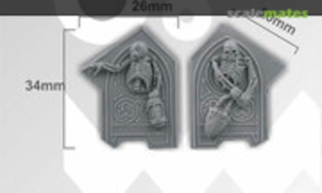 No Decorated Plates set 4 (2 pcs) (Scibor Monsterous Miniatures CPPL0030) CPPL0030
