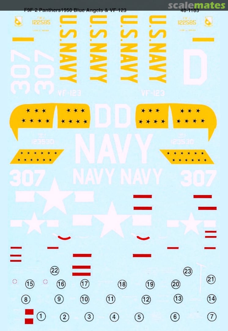 Boxart USN F9F-2 Panthers 48-1183 Microscale Boxart USN F9F-2 Panthers 48-1183 Microscale