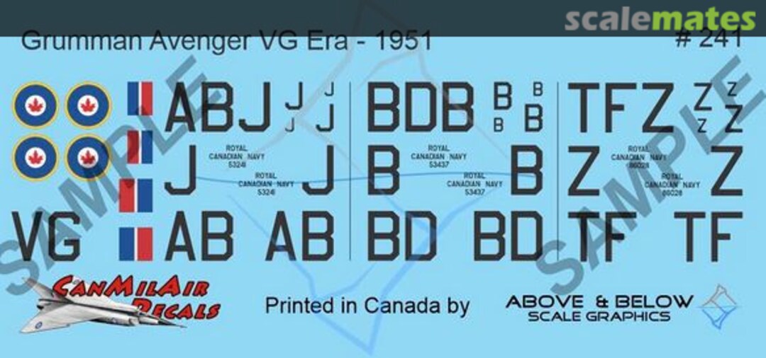 Boxart Grumman AS 3 Avenger 241 Above & Below Graphics