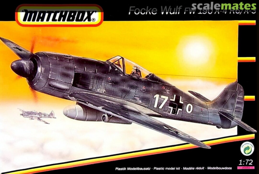 Boxart Focke Wulf Fw 190 A-4 R6/A-3 40051 Matchbox Boxart Focke Wulf Fw 190 A-4 R6/A-3 40051 Matchbox