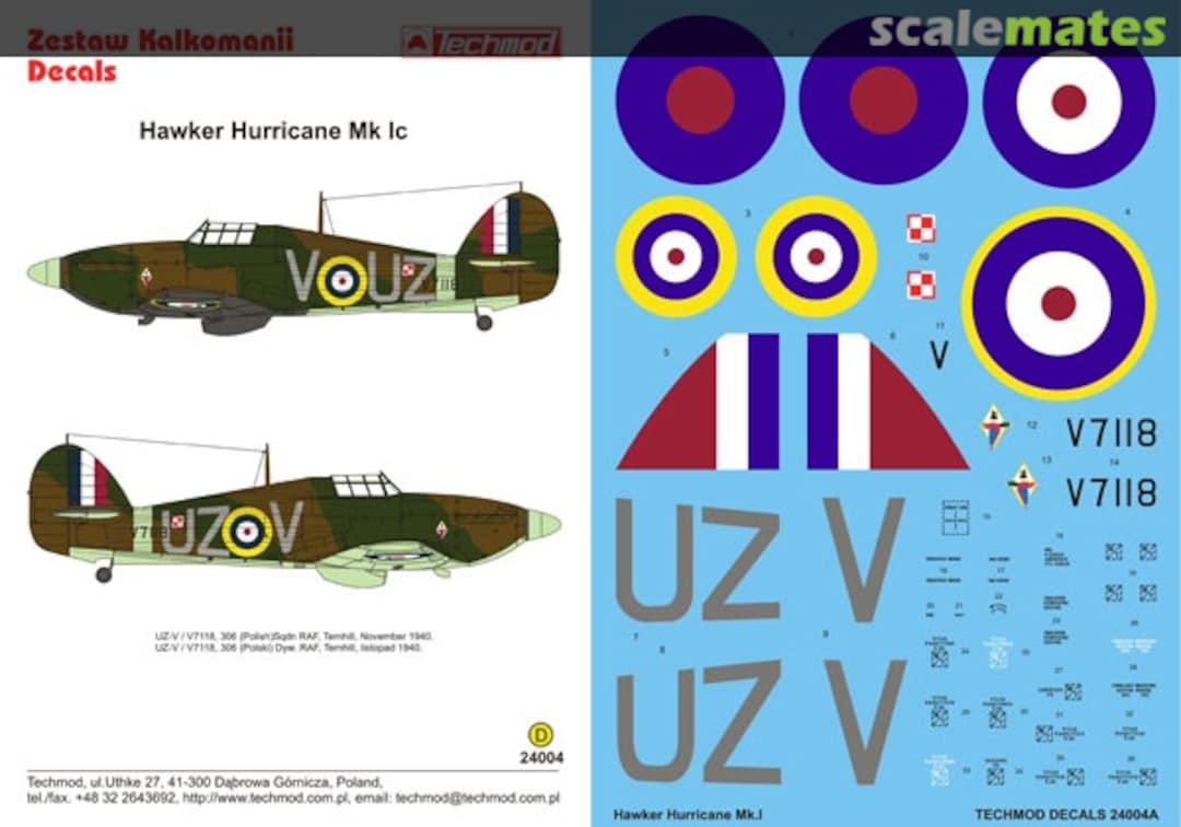 Boxart Hawker Hurricane Mk Ic 24004 Techmod Boxart Hawker Hurricane Mk Ic 24004 Techmod
