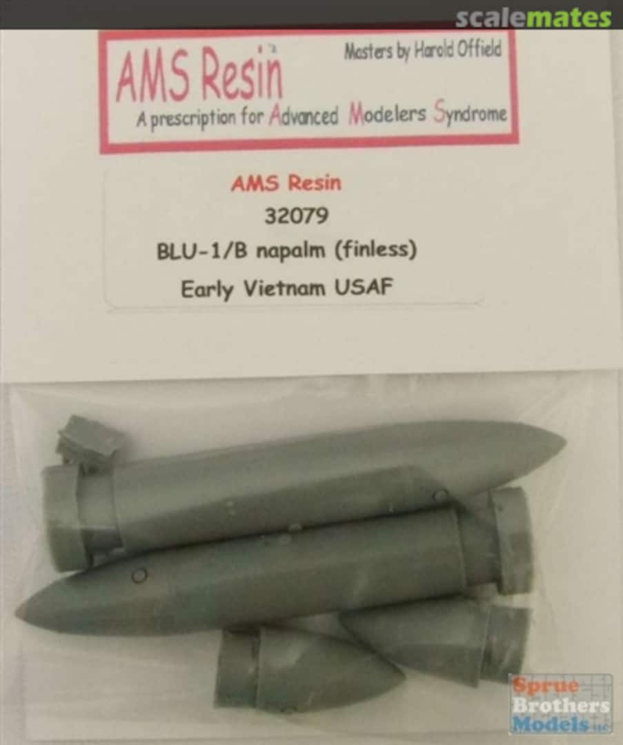 Boxart BLU-1/B Napalm (finless) USAF Early Vietnam 32079 AMS Resin Boxart BLU-1/B Napalm (finless) USAF Early Vietnam 32079 AMS Resin