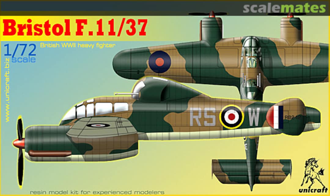 Boxart Bristol F.11/37 Unicraft Models Boxart Bristol F.11/37 Unicraft Models
