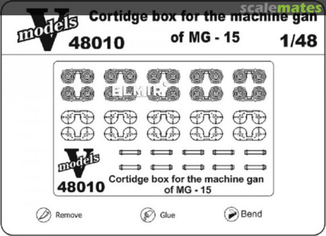 Boxart Cartidge box for MG-15 Machine Gun 48010 Vmodels Boxart Cartidge box for MG-15 Machine Gun 48010 Vmodels