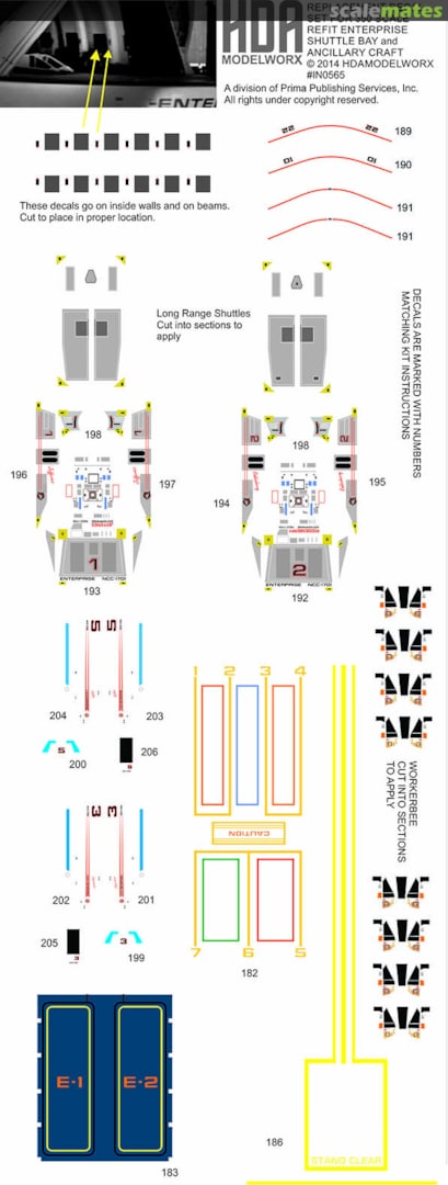 Boxart Replacement Shuttle Bay and Ancillary Craft Decals IN0565 HDA Modelworx Boxart Replacement Shuttle Bay and Ancillary Craft Decals IN0565 HDA Modelworx