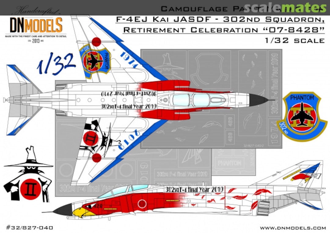 Boxart F-4EJ Kai White Eagle 302nd Sq. Anniversary Paint Mask Set 32/827-040 DN Models Boxart F-4EJ Kai White Eagle 302nd Sq. Anniversary Paint Mask Set 32/827-040 DN Models