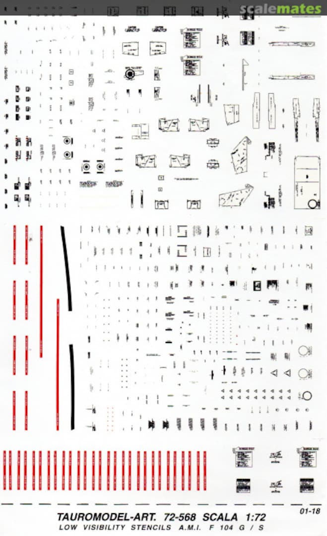 Contents Low visibility stencils A.M.I. F-104 G/S 72-568 Tauro Model Contents Low visibility stencils A.M.I. F-104 G/S 72-568 Tauro Model