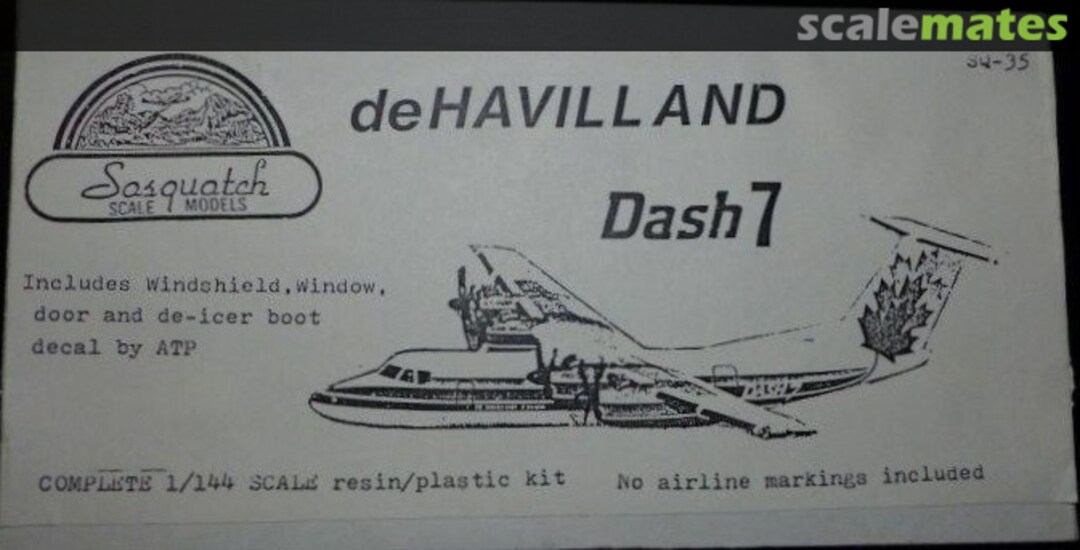 Boxart De Havilland Canada Dash 7 SQ-35 Sasquatch Boxart De Havilland Canada Dash 7 SQ-35 Sasquatch