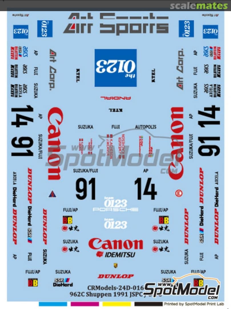 Boxart Porsche 962C Schuppan 91 JSPC / SWC Auto polis Schuppan Team sponsored by Art Sports #14, 91 PLB2-166865 Print Lab Decals Boxart Porsche 962C Schuppan 91 JSPC / SWC Auto polis Schuppan Team sponsored by Art Sports #14, 91 PLB2-166865 Print Lab Decals
