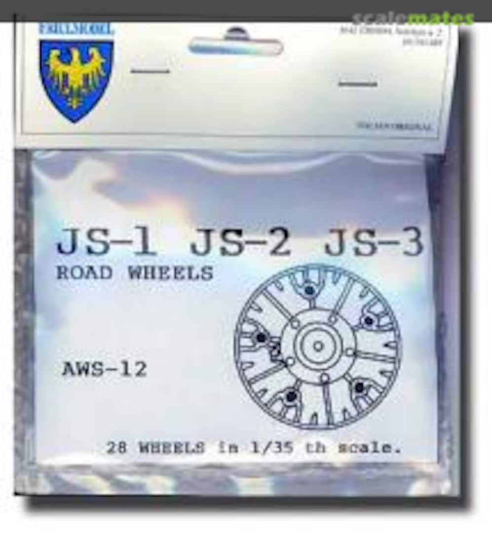 Boxart JS-1 / JS-2 / JS-3 / ISU-122 / ISU-152 Laufrollen Set AW-12 Friulmodel Boxart JS-1 / JS-2 / JS-3 / ISU-122 / ISU-152 Laufrollen Set AW-12 Friulmodel