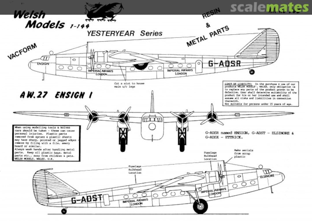 Boxart Armstrong Whitworth A.W.27 Ensign I YO-5 Welsh Models Boxart Armstrong Whitworth A.W.27 Ensign I YO-5 Welsh Models