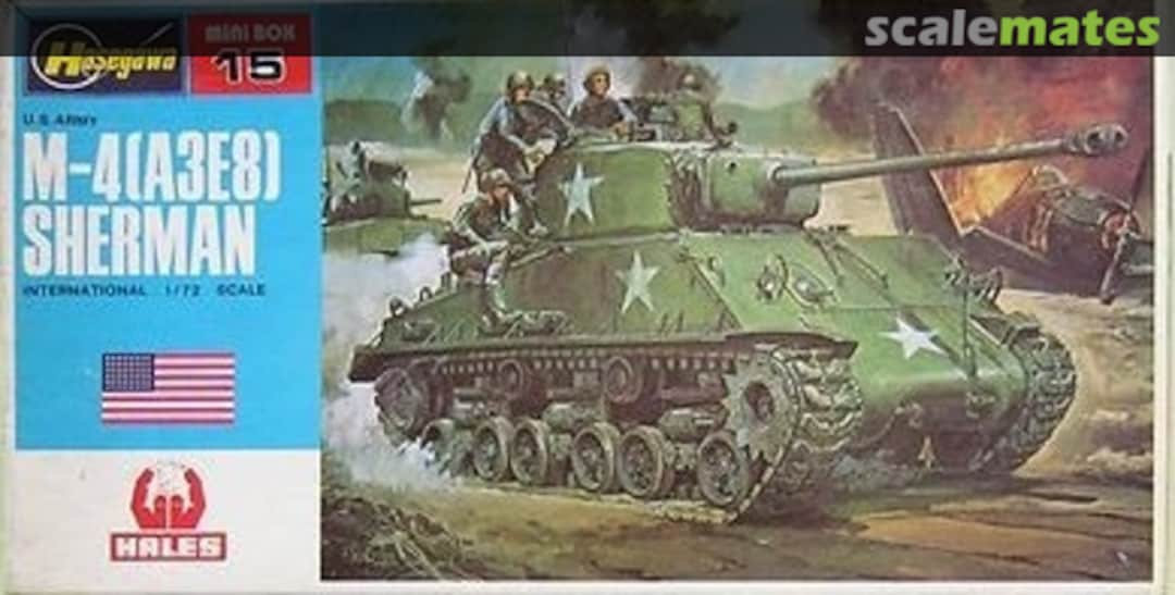 Boxart M-4(A3E8) Sherman MB-015 Hasegawa/Hales