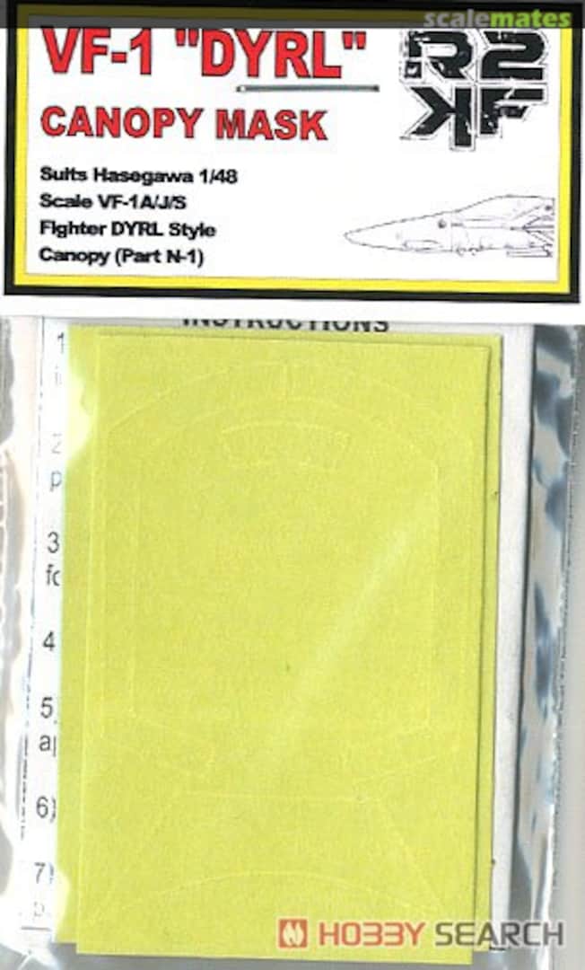Boxart VF-1 "DYRL" Canopy Mask RKF48001 Return 2 Kit Form