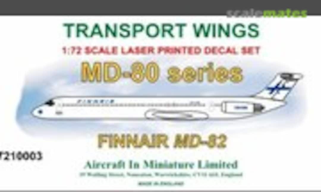 1:72 McDonnell-Douglas MD-80 decal set 'Finnair MD 82. (Aircraft In Miniature Ltd TWL7210003) TWL7210003