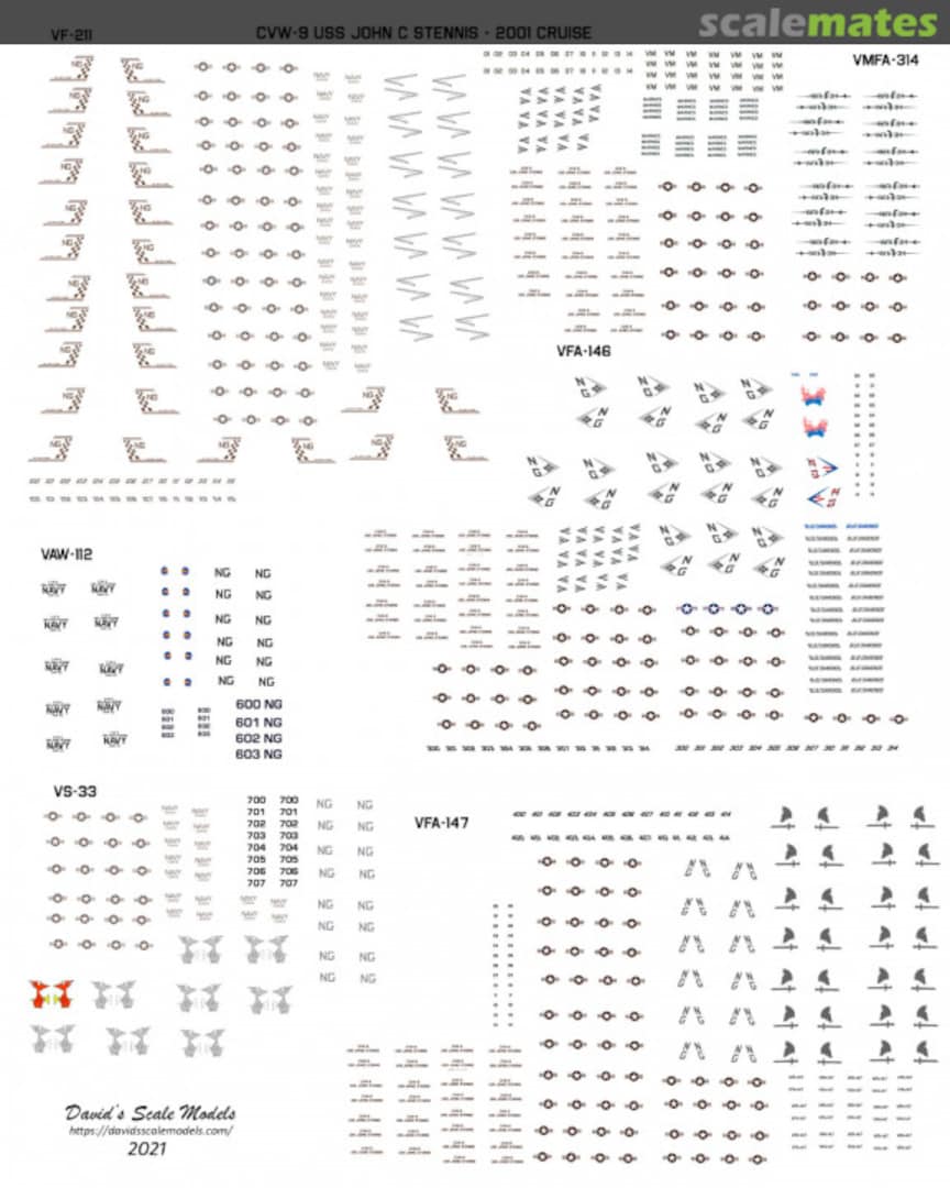 Boxart CVW-9 (2001) Air Wing Decal Set CVW-9-2001 David's Scale Models Boxart CVW-9 (2001) Air Wing Decal Set CVW-9-2001 David's Scale Models