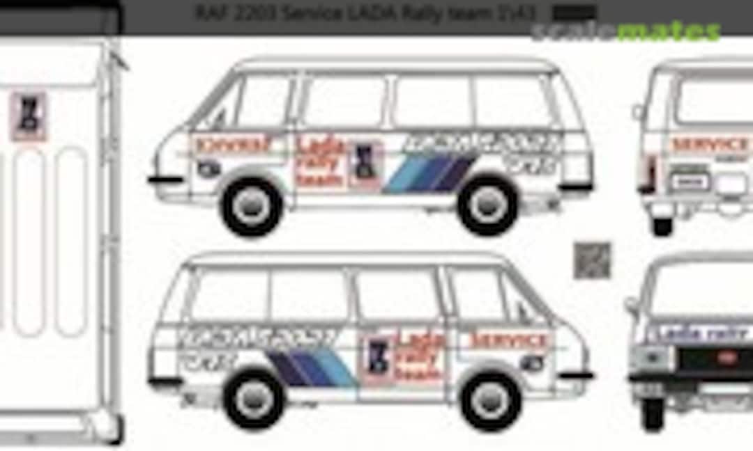 1:43 RAF 2203 Service Lada Rally Team (BSmodelle BSM430537) BSM430537