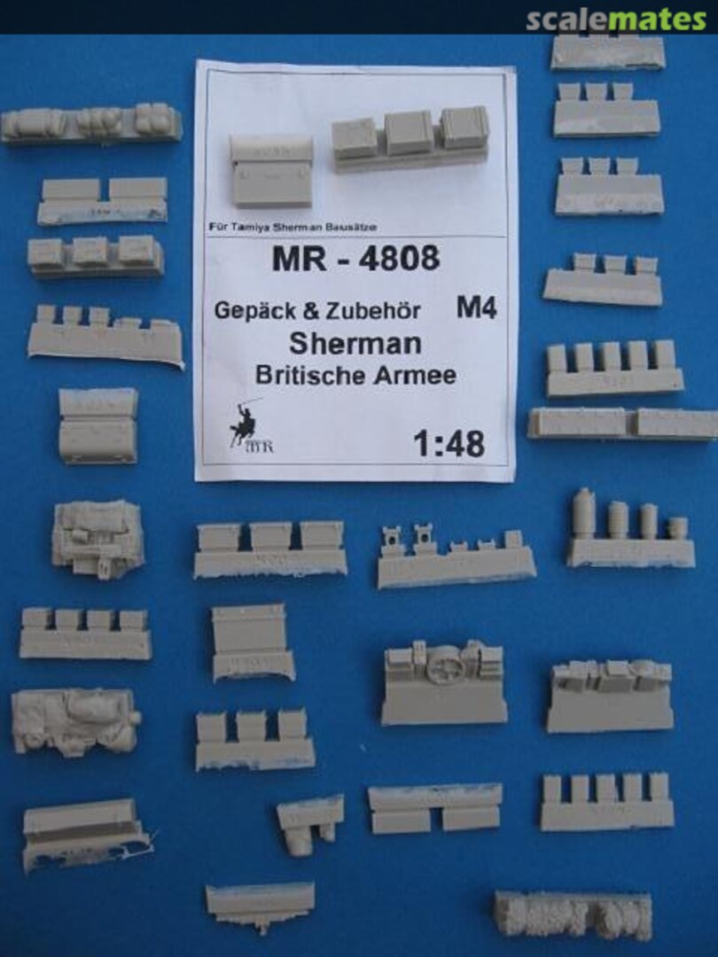 Boxart M4 Sherman British Army Update and Stowage MR-4808 MR Modellbau Boxart M4 Sherman British Army Update and Stowage MR-4808 MR Modellbau