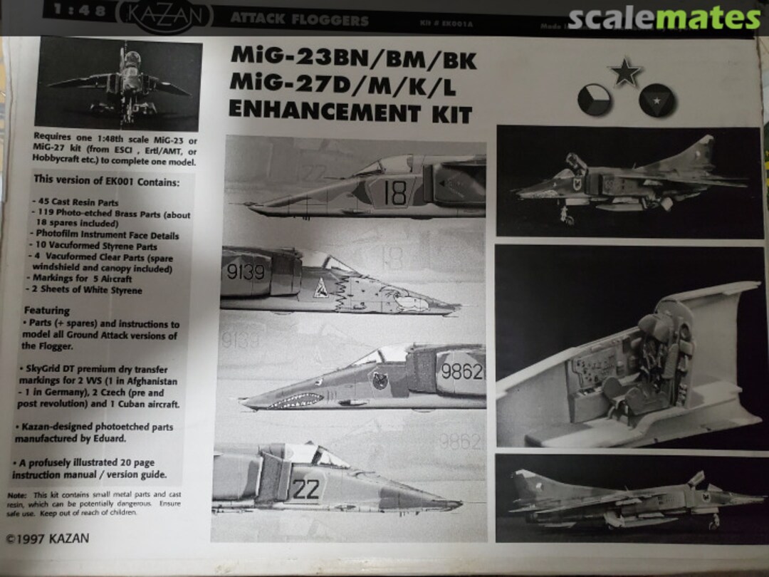 Boxart MiG-23BN/BM/BK - MiG-27D/M/K/L Enhancement Kit EK001A Kazan