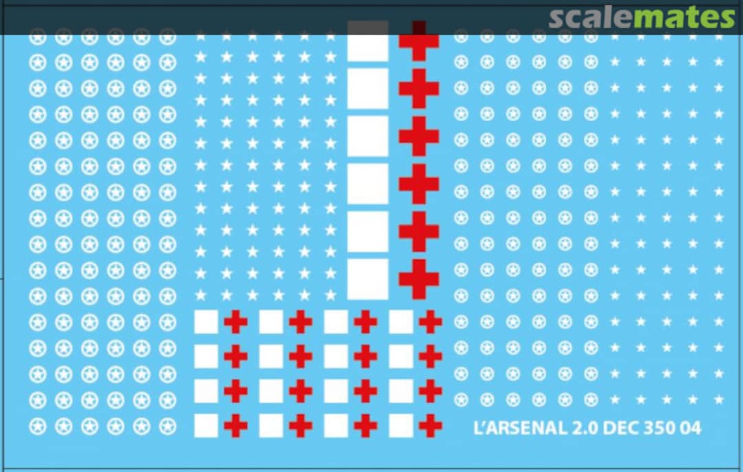 Boxart US Army white stars and red crosses DEC 350 04 L'Arsenal Boxart US Army white stars and red crosses DEC 350 04 L'Arsenal