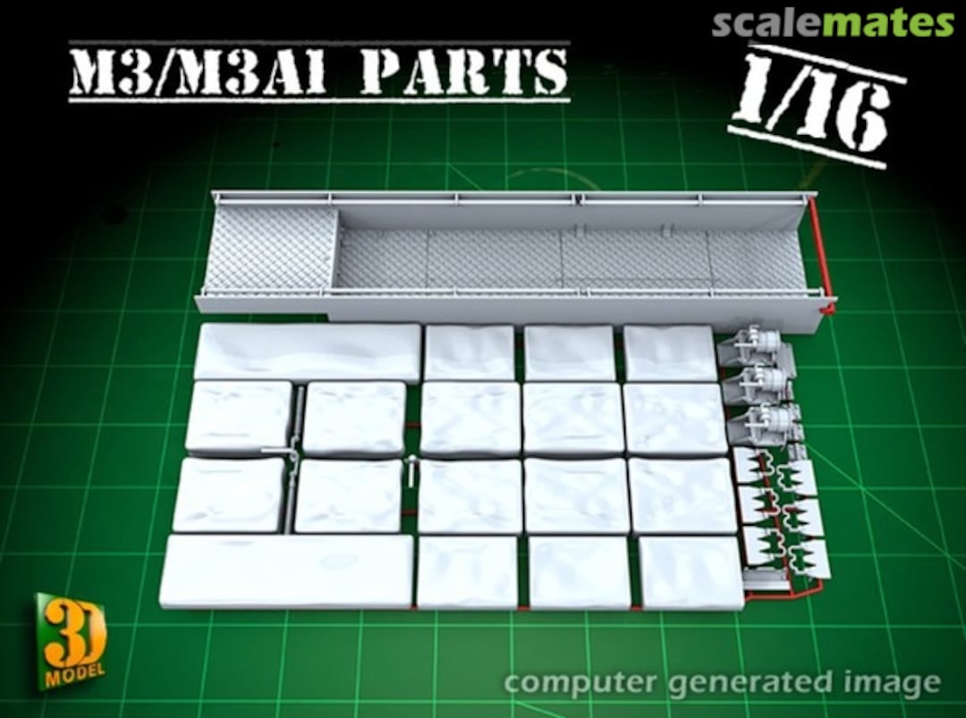 Boxart M3/M3A1 halftrack parts M3parts-bak+rest 3D in Scale Boxart M3/M3A1 halftrack parts M3parts-bak+rest 3D in Scale