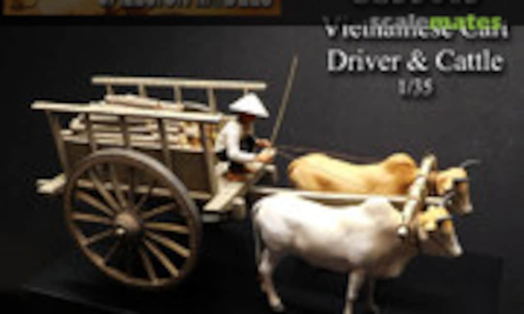 1:35 Vietnamese Cart, Driver and Cattle (2) (Callsign Models CS35063) CS35063