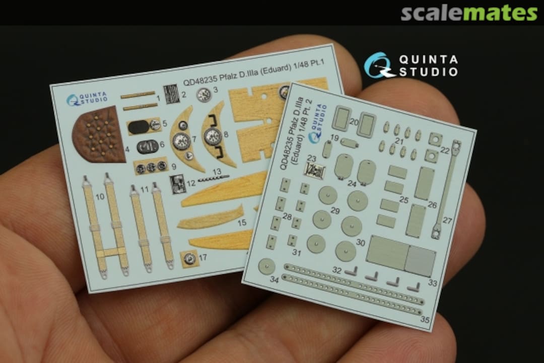 Contents Pfalz D. IIIa interior 3D decals QD48235 Quinta Studio Contents Pfalz D. IIIa interior 3D decals QD48235 Quinta Studio