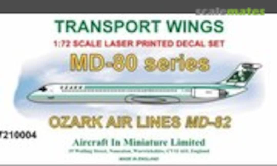 1:72 McDonnell-Douglas MD-80 decal set 'Ozark Air Lines MD 82. (Aircraft In Miniature Ltd TWL7210004) TWL7210004