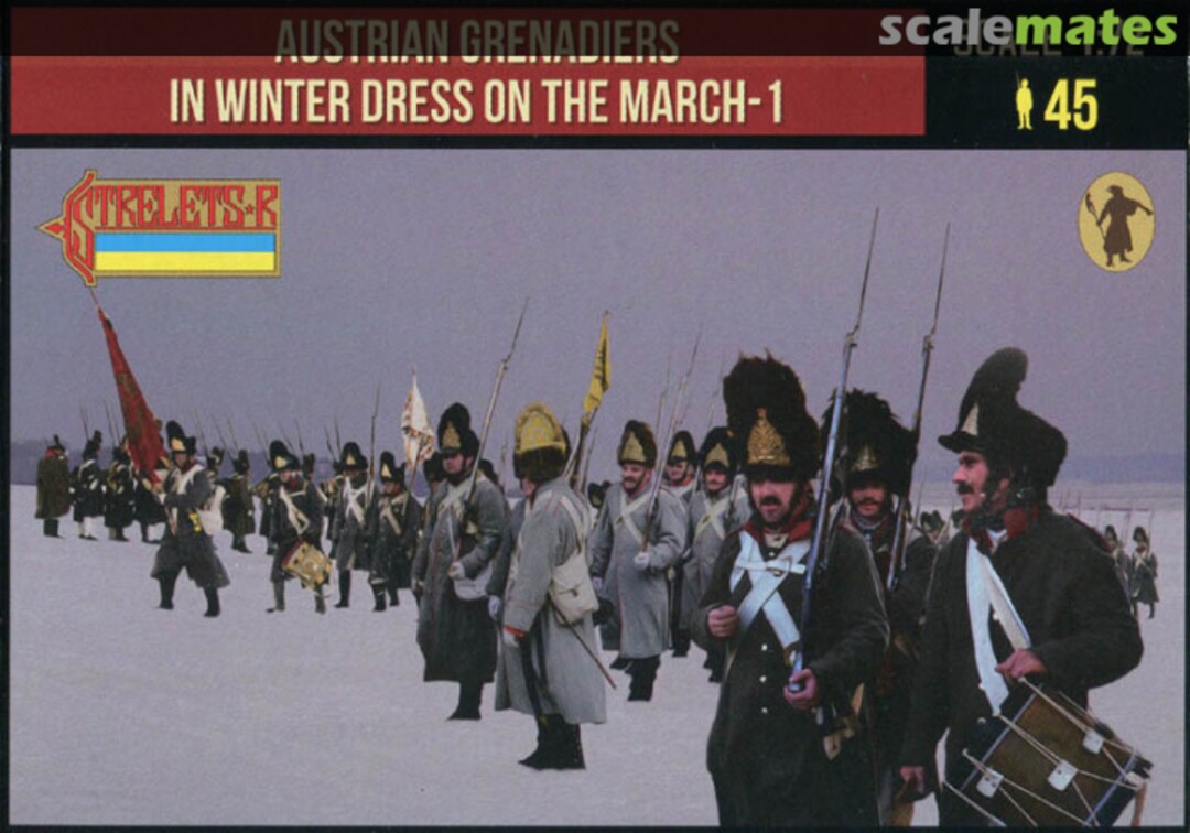 Boxart Austrian Grenadiers in Winter Dress on the March 209 Strelets-R Boxart Austrian Grenadiers in Winter Dress on the March 209 Strelets-R