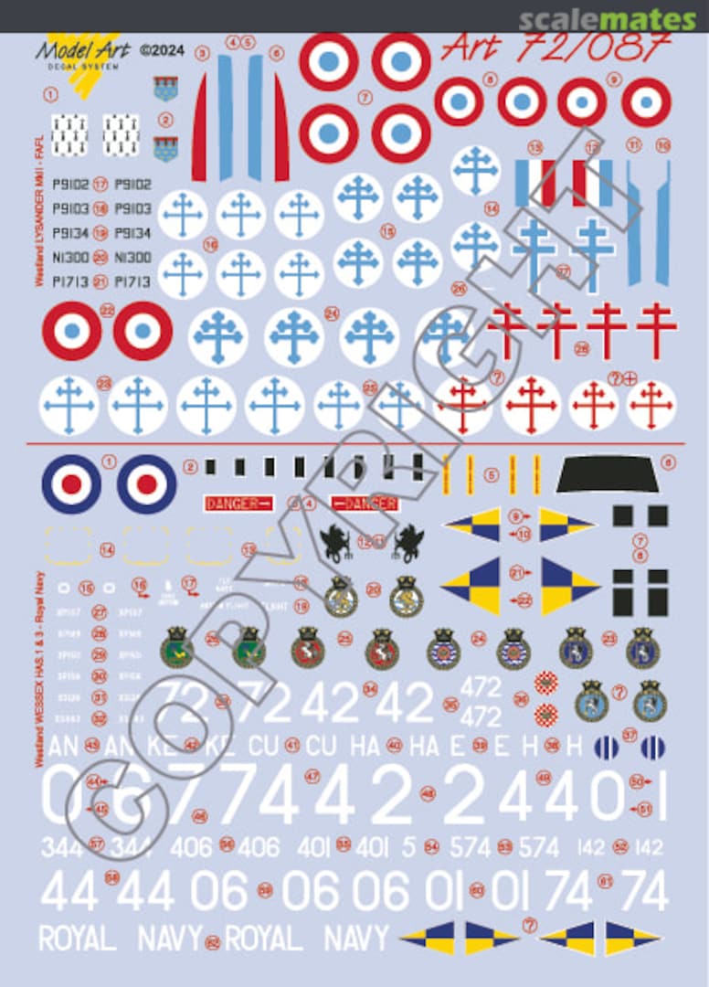 Boxart Westland LYSANDER Mk.II, Westland WESSEX HAS.1 & HAS.3 72/087 Model Art Decal System Boxart Westland LYSANDER Mk.II, Westland WESSEX HAS.1 & HAS.3 72/087 Model Art Decal System