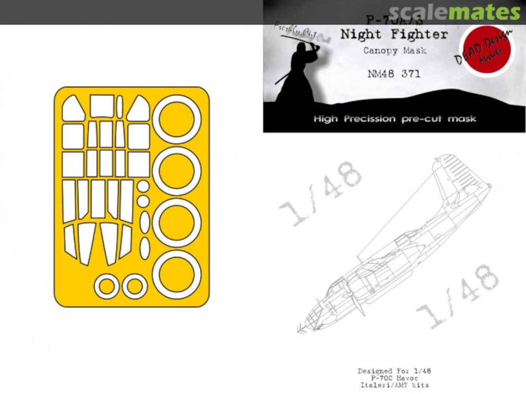 Boxart Douglas P-70 A/S Night Fighter - Canopy Mask NM48371 DEAD Design Models Boxart Douglas P-70 A/S Night Fighter - Canopy Mask NM48371 DEAD Design Models