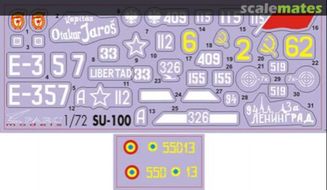 Boxart DECAL SU-100 PMD SU-100 Parc Models Boxart DECAL SU-100 PMD SU-100 Parc Models