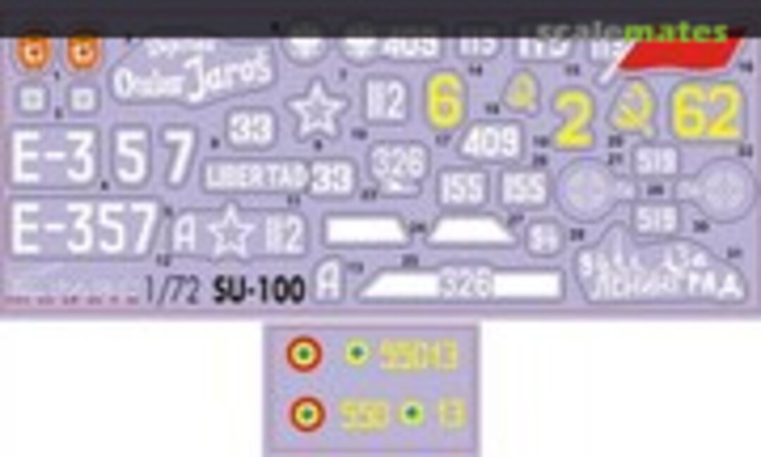 1:72 DECAL SU-100 (Parc Models PMD SU-100) PMD SU-100