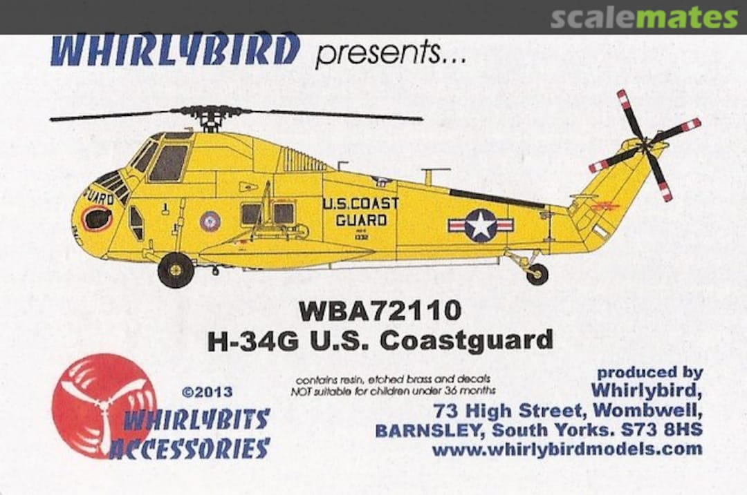 Boxart Sikorsky H-34G U.S. Coastguard WBA72110 Whirlybird Boxart Sikorsky H-34G U.S. Coastguard WBA72110 Whirlybird