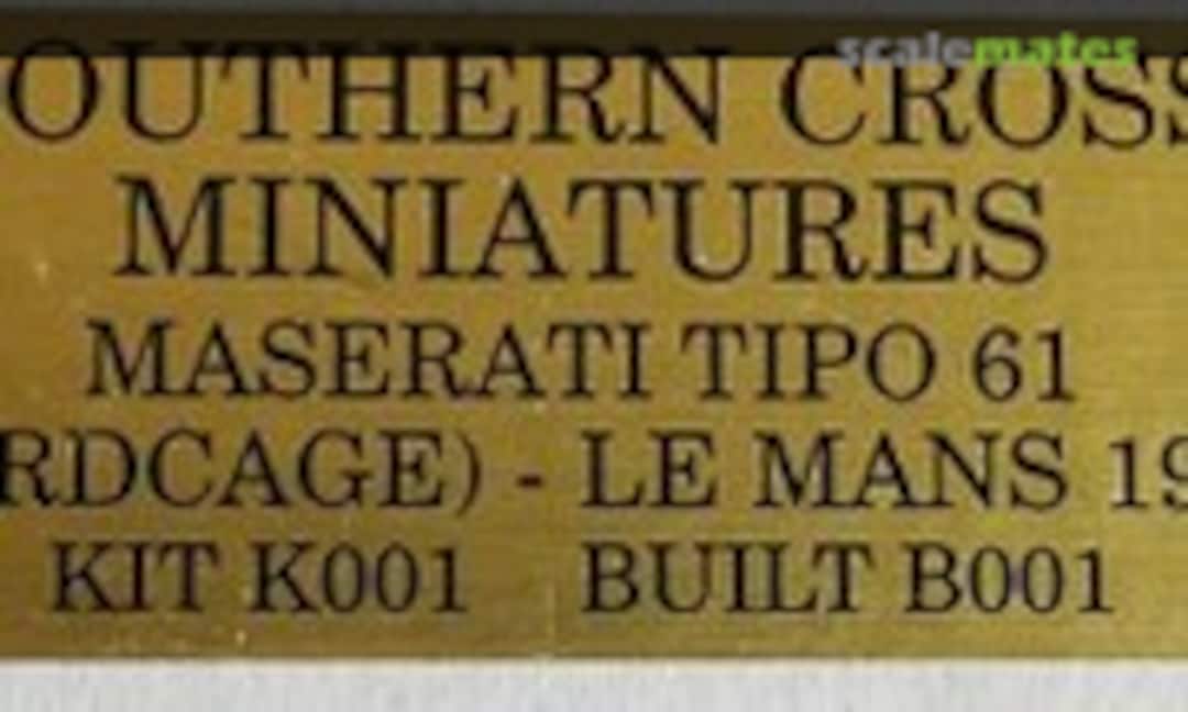 1:43 Maserati Tipo 61 Longtail #2451 (Southern Cross Miniatures SC-1) SC-1