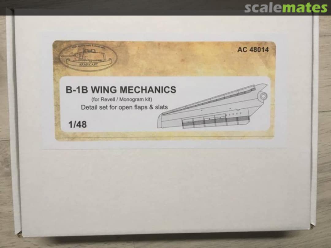 Boxart B-1B Wing mechanics Detail set for open slats & flaps AC 48014 Armycast M&M Boxart B-1B Wing mechanics Detail set for open slats & flaps AC 48014 Armycast M&M