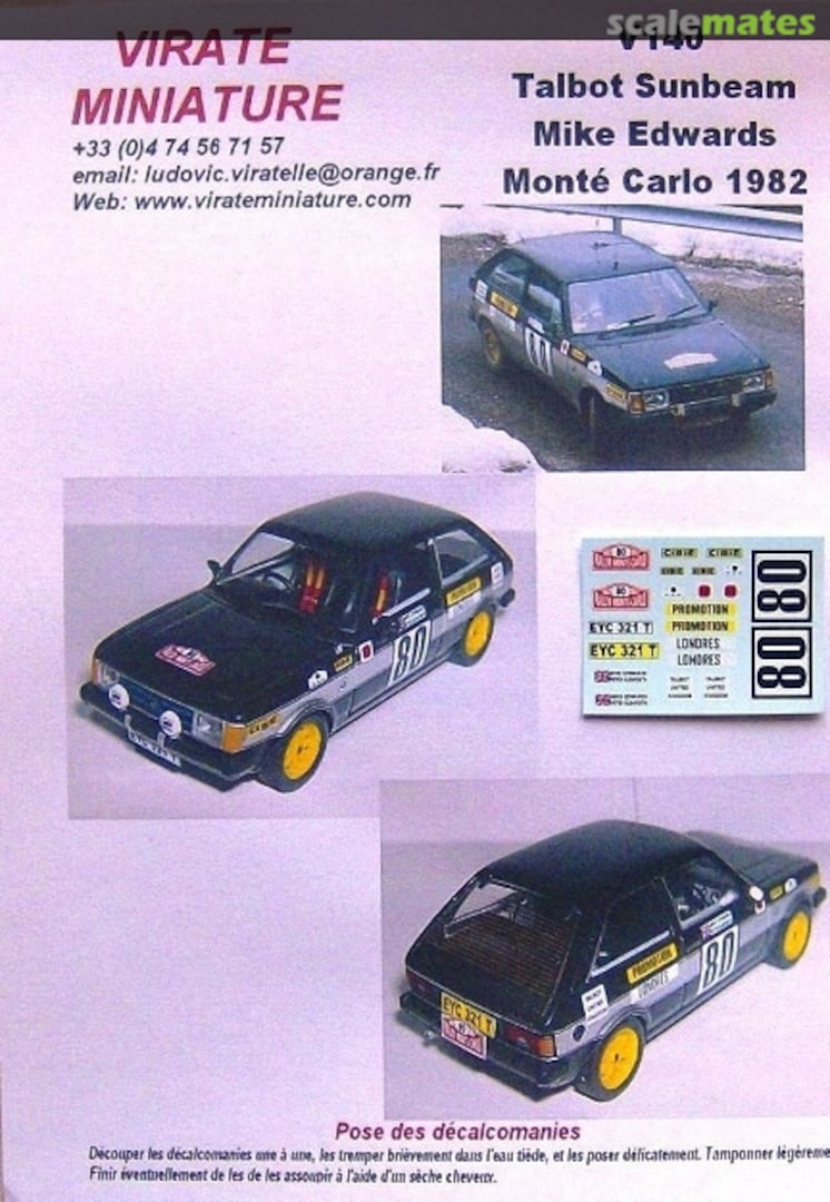 Boxart Talbot Sunbeam TI (EYC 321T) V140 Virate Miniature Boxart Talbot Sunbeam TI (EYC 321T) V140 Virate Miniature