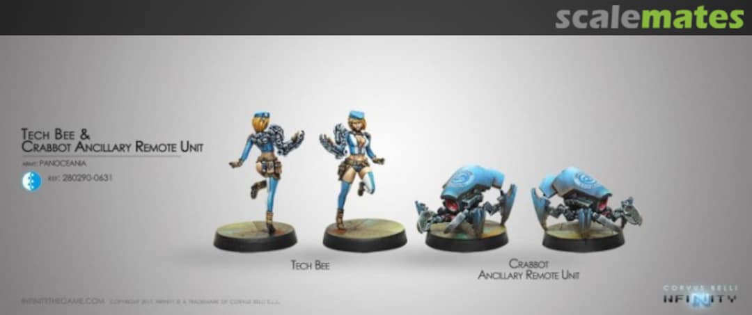 Boxart Tech Bee And Crabbot Ancillary Remote Unit 280290-0631 Corvus Belli Boxart Tech Bee And Crabbot Ancillary Remote Unit 280290-0631 Corvus Belli
