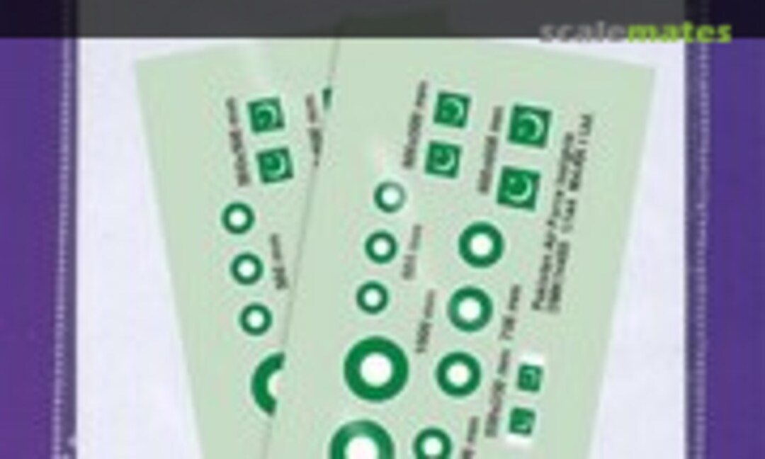 1:144 Pakistan Air Force Roundels / Flashes (Mark I Models DMK14485)