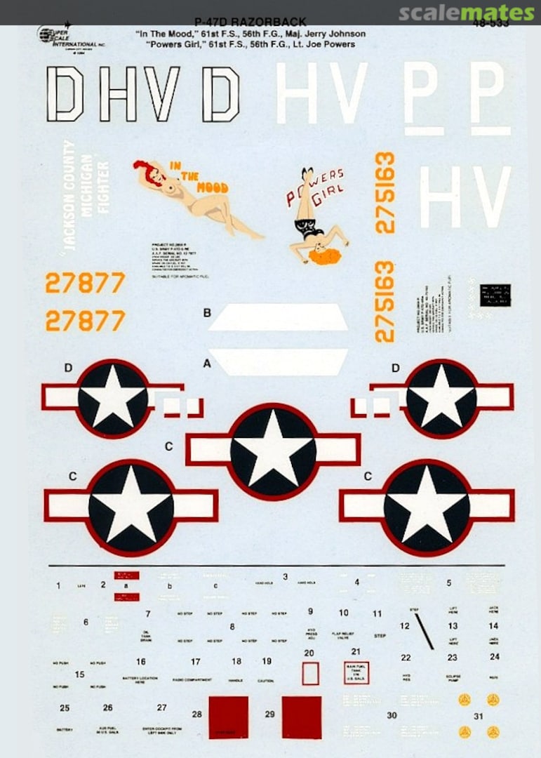 Boxart P-47D Thunderbolt Aces 48-533 SuperScale International Boxart P-47D Thunderbolt Aces 48-533 SuperScale International