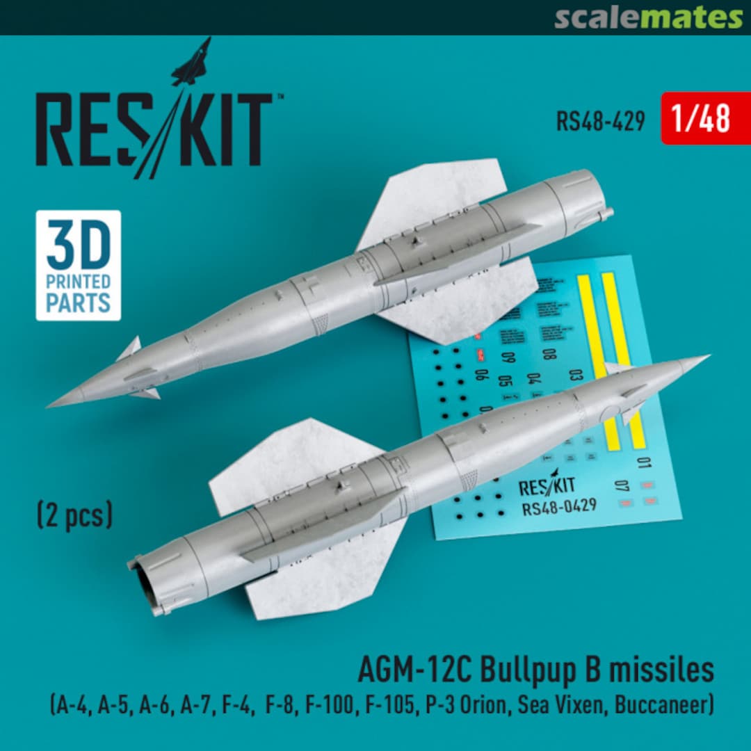 Boxart AGM-12C Bullpup B missiles (2 pcs) RS48-0429 ResKit