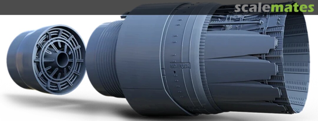 Boxart F-100 PW-229 UNMOUNTED OPEN NOZZLE and AFTERBURNER for F-16 ENGINE ON 261 Tecnikit